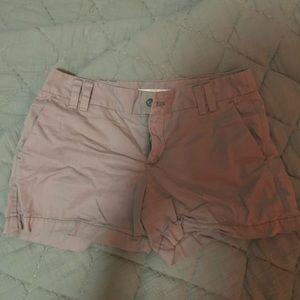 grey colored loft cargo shorts